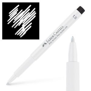 Rotulador Faber Castell Pitt Punta Bullet Nib Blanco 15 Mm