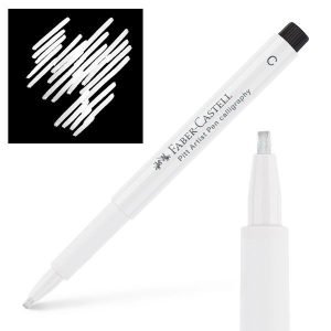Rotulador Faber Castell Pitt Punta Caligrafia Blanco