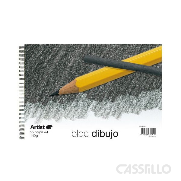 Casstillo-Artist-Bloc-Dibujo-140-G-25-Hjs-Espiral-A5 Bloc Dibujo Espiral A5 Artist 25 Hojas 140 Gr - Imagen 1