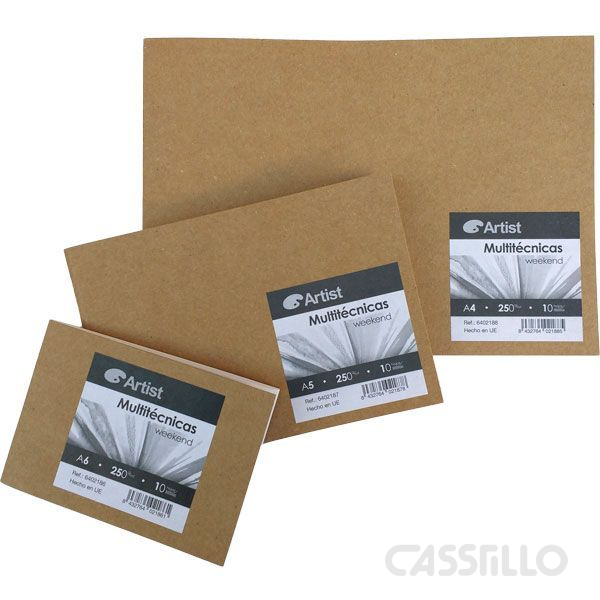 Casstillo-Artist-Multi-Tecnica-Weekend-250G-10-Hjs-Din-A5 Bloc Multitécnica Weekend A5 Artist 10 Hojas 250 Gr - Imagen 1