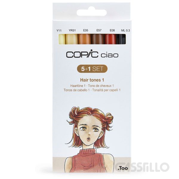 Casstillo Blister 5 1 Copic Ciao Colores Tonos Pelo Claro