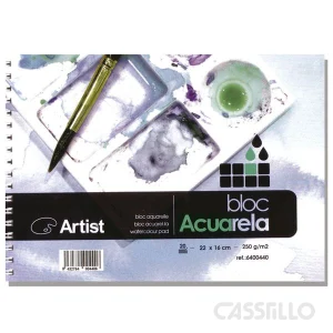 Casstillo Bloc Artist Acuarela Espiral 20 Hojas 250 Grs A4
