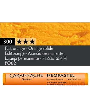 Casstillo Caran D Ache Neopastel Naranja Solido