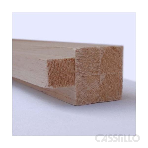 Madera de Balsa Cuadrada Artist Barilla de 100 cm de Largo 5X5 mm de Ancho