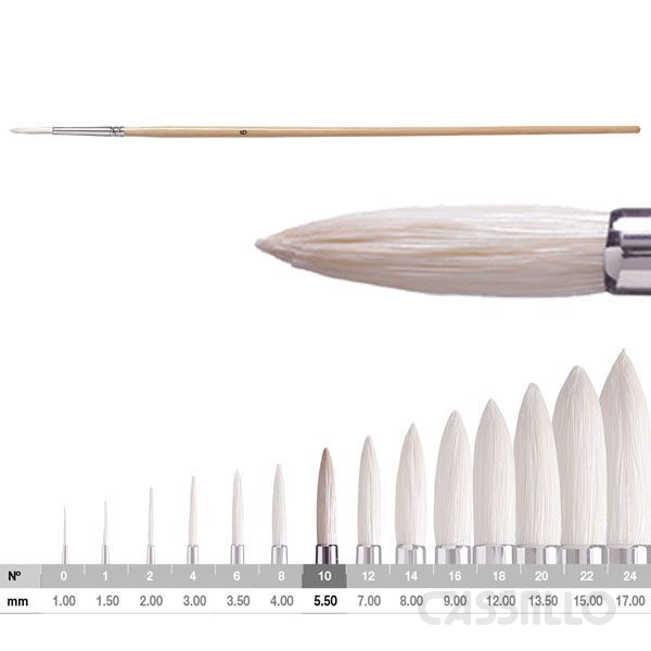 Casstillo-Pincel-Artist-Pelo-De-Cerda-Redondo-N10 Pincel Redondo Número 10 Artist Pelo De Cerda - Imagen 1