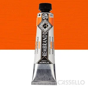 Casstillo Acrilico Rembrandt Tubo 9 40 Ml N 211 Anaranjado Cadmio