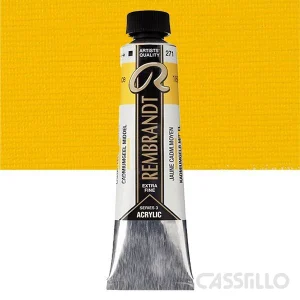 Casstillo Acrilico Rembrandt Tubo 9 40 Ml N 271 Amarillo Cadmio Medio