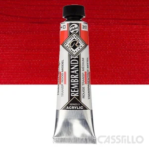 Casstillo Acrilico Rembrandt Tubo 9 40 Ml N 317 Rojo Transparent Medio