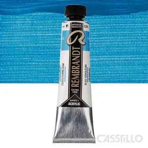 Casstillo Acrilico Rembrandt Tubo 9 40 Ml N 534 Azul Ceruleo