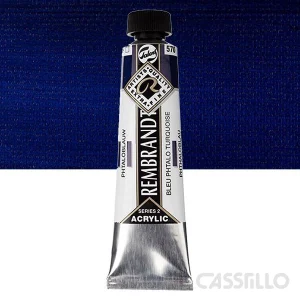 Casstillo Acrilico Rembrandt Tubo 9 40 Ml N 570 Azul Ftalo