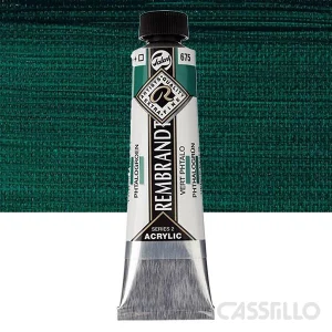 Casstillo Acrilico Rembrandt Tubo 9 40 Ml N 675 Verde Ftalo