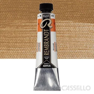 Casstillo Acrilico Rembrandt Tubo 9 40 Ml N 802 Oro Claro