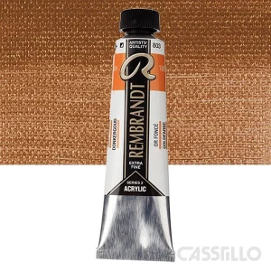 Casstillo Acrilico Rembrandt Tubo 9 40 Ml N 803 Oro Oscuro