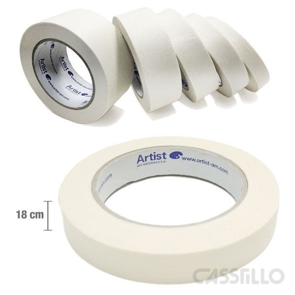 Casstillo-Artist-Cinta-Adhesiva-Creppe-18Mm-X-45M Cinta Adhesiva Creppé Artist 18 Mm X 45 M - Imagen 1