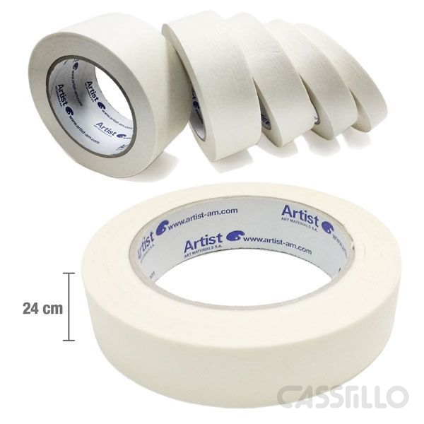Casstillo-Artist-Cinta-Adhesiva-Creppe-24Mm-X-45M Cinta Adhesiva Creppé Artist 24 Mm X 45 M - Imagen 1
