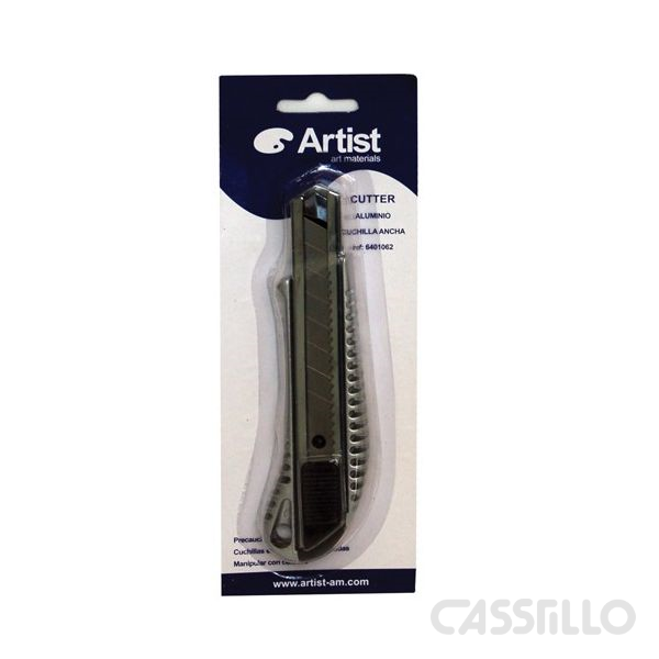 Casstillo-Cuter-De-Aluminio-Con-Cuchillas-Anchas-18-Mm-Guia-Metalica Cútter De Aluminio Artist Cuchillas Anchas 18 Mm. Guía Metálica - Imagen 1