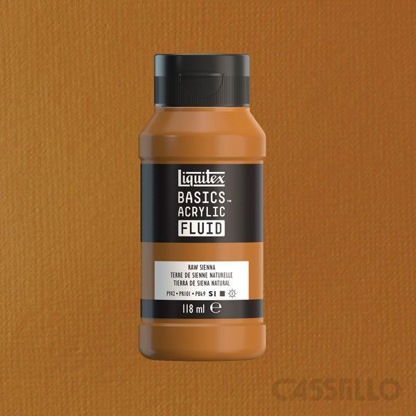Casstillo-Liquitex-Acrilico-Basics-Fluido-118 Ml-Tierra-De-Siena-Natural Pintura Acrílica Fluida Liquitex Basics Tierra De Siena Natural 118 Ml - Imagen 1
