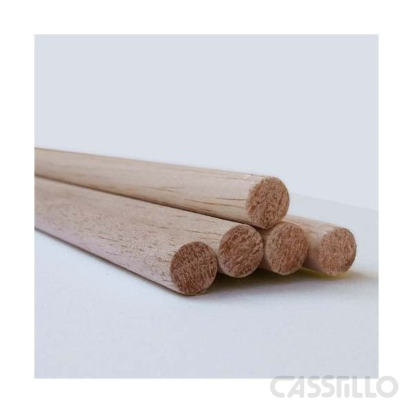 Madera De Balsa Redonda Artist Barra 100 cm Largo 6 mm Diámetro