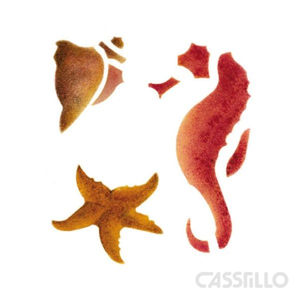 Plantilla Ministencil Artist Para Decorar Dibujo Maritimo 13X16 cm