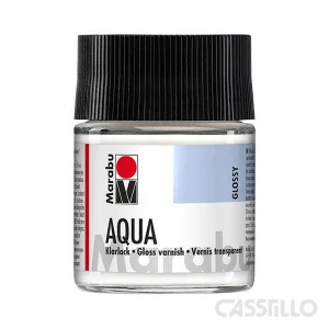 Casstillo Marabu Barniz Aqua Transparente Brillante Base Agua 50Ml