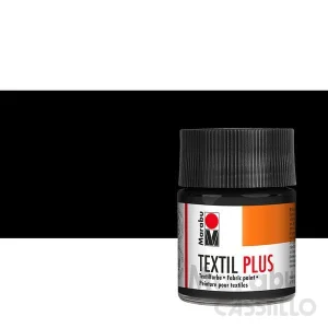 Casstillo Pintura Para Ropa Marabu Textil Plus 50Ml 073 Negro