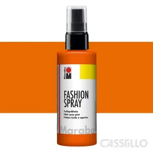 Casstillo Pintura Textil Marabu Fashion Spray 100Ml 023 Naranja Rojo