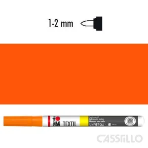 Casstillo Rotulador Para Tela Marabu Textil Painter 1 2Mm 013 Naranja