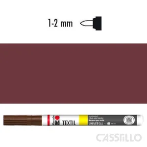 Casstillo Rotulador Para Tela Marabu Textil Painter 1 2Mm 046 Marron Medio