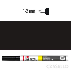 Casstillo Rotulador Para Tela Marabu Textil Painter 1 2Mm 073 Negro