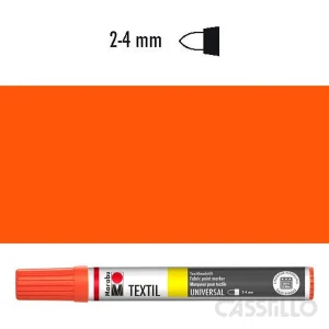 Casstillo Rotulador Para Tela Marabu Textil Painter 2 4Mm 013 Naranja
