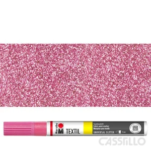 Casstillo Rotulador Para Tela Marabu Textil Painter Glitter 3Mm 533 Rosa