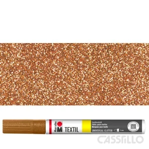 Casstillo Rotulador Para Tela Marabu Textil Painter Glitter 3Mm 546 Marron