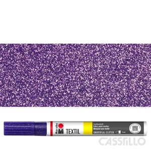 Casstillo Rotulador Para Tela Marabu Textil Painter Glitter 3Mm 551 Violeta