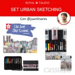 Urban Sketching con Juan Linares Set de Iniciación Cuadernos con Instrucciones