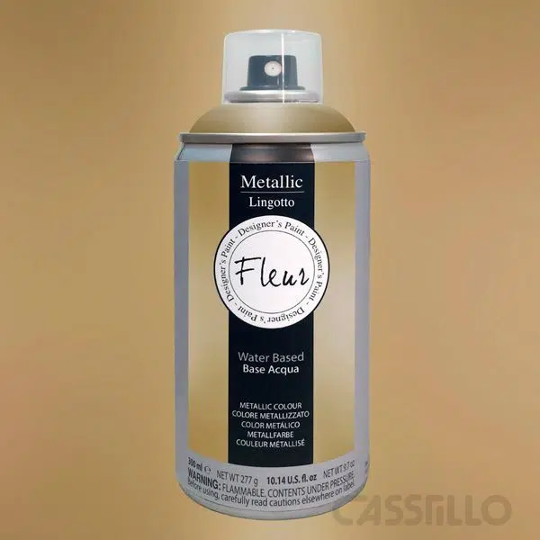 Casstillo-Fleur-Paint-Spray-300Ml-Metalico-F92-Lingotto Spray Fleur Metálico F92 Lingotto 300 Ml - Imagen 1