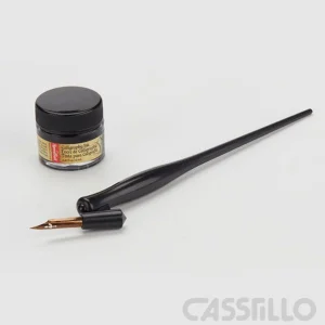 Casstillo Speedball Stylo Oblique et Encre Ensemble Poignée Oblique Nib 101 12Ml Encre Acrylique Noire