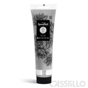 Casstillo Speedball Tinta Impresion Relieve Base Agua 150Ml Plata