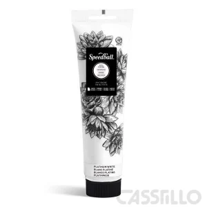 Casstillo Speedball Tinta Impresion Relieve Base Agua 150Ml Platinum Blanco