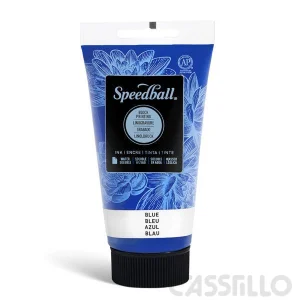 Casstillo Speedball Tinta Impresion Relieve Base Agua 75Ml Azul