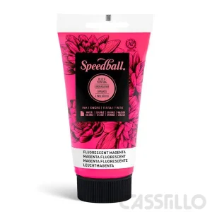 Casstillo Speedball Tinta Impresion Relieve Base Agua 75Ml Fluorescent Magenta