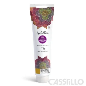 Casstillo Speedball Tinta Impresion Relieve Para Tela 150Ml Metallic Oro