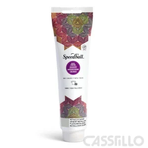 Casstillo Speedball Tinta Impresion Relieve Para Tela 150Ml Metallic Plata