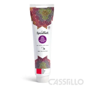 Casstillo Speedball Tinta Impresion Relieve Para Tela 150Ml Rojo