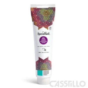 Casstillo Speedball Tinta Impresion Relieve Para Tela 150Ml Turquoise