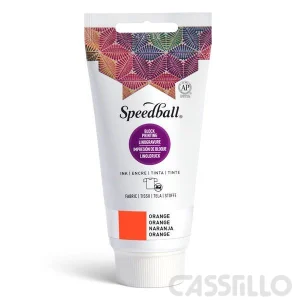 Casstillo Speedball Tinta Impresion Relieve Para Tela 75Ml Naranja