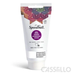 Casstillo Speedball Tinta Impresion Relieve Para Tela 75Ml Opaque Blanco