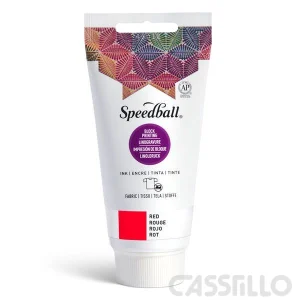 Casstillo Speedball Tinta Impresion Relieve Para Tela 75Ml Rojo