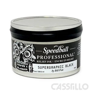Casstillo Speedball Tinta Profesional De Impresion 236Ml Supergraphic Negro