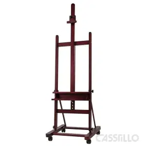 Casstillo Caballete Estudio Con Ruedas Haya Eu Color Nogal