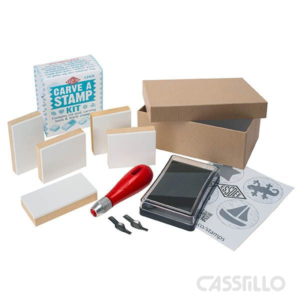 Casstillo-Essdee-L2Sck-Essdee-Carve-A-Stamp-Kit-5-Sellos Tallado De Sello Essdee L2Sck Set De 5 Sellos De Goma - Imagen 1